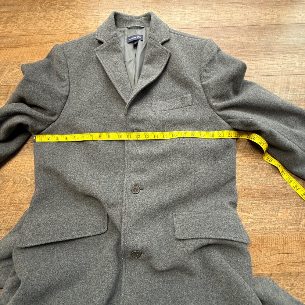 Lands’ End Men’s Wool Over Coat Sz 40 Tall - Picture 8 of 13